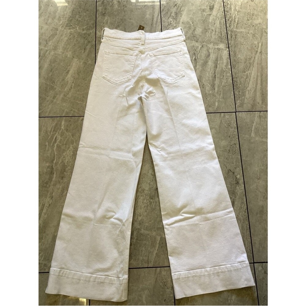 NWT J Crew Wide-leg denim trouser in white - Picture 5 of 8